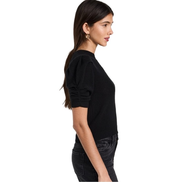 FRAME Ruched Sleeve Cashmere Sweater - Picture 12 of 15
